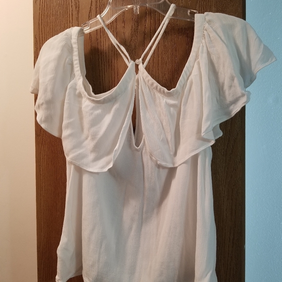 Blouse.  White. Small Express . New no tag. - Picture 2 of 2